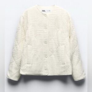 Zara- Quilted Textured Jacket- small